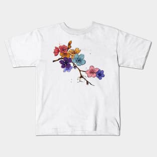 Pride Cherry Blossoms Kids T-Shirt